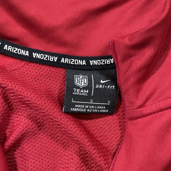 Arizona Cardinals Nike Fleece Mens Large 1/4 Zip Red NFL Pullover - Picture 6 of 6